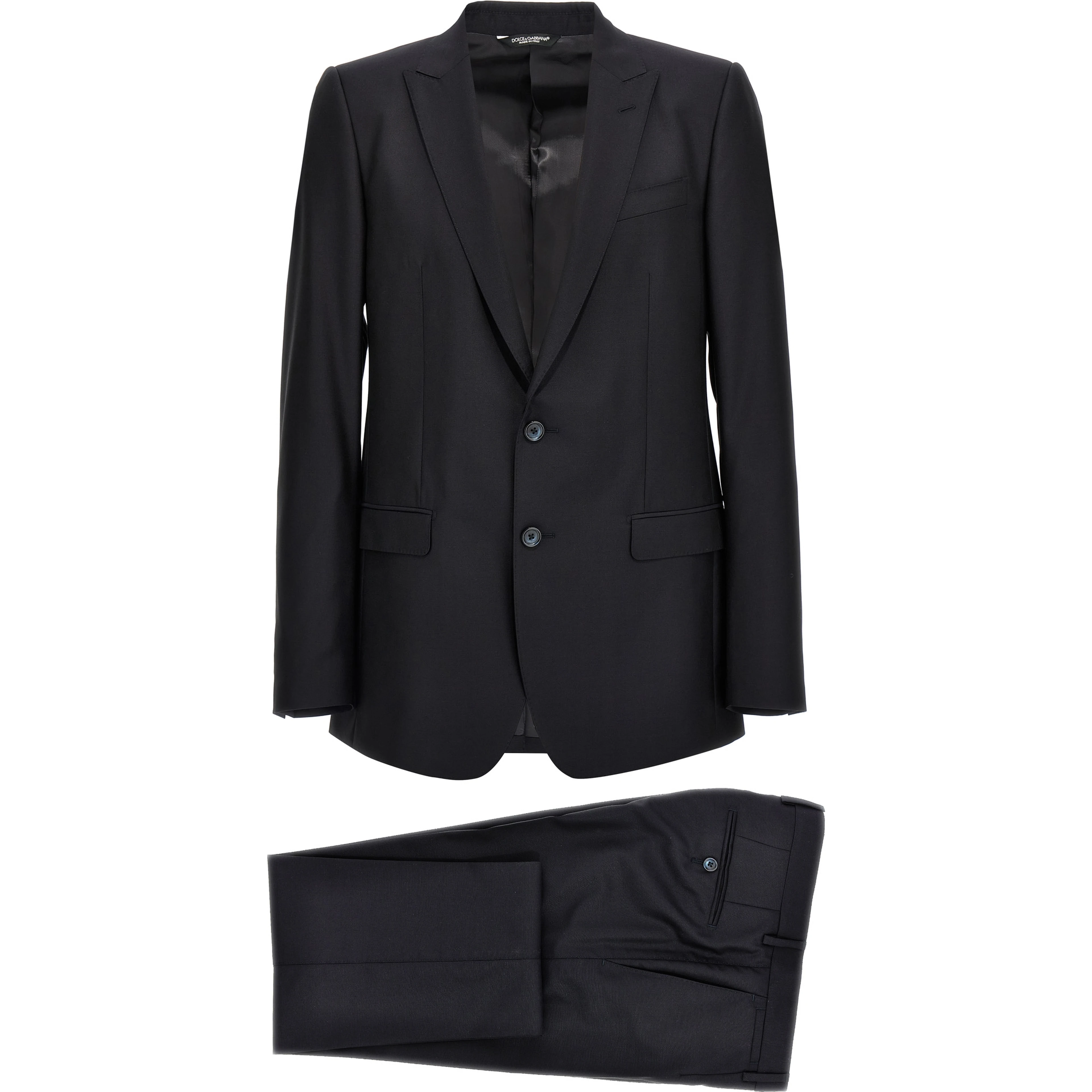 Blue Virgin Wool Two-Piece Suit