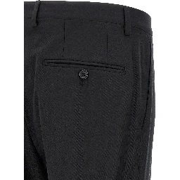 Black Virgin Wool Two-Piece Suit