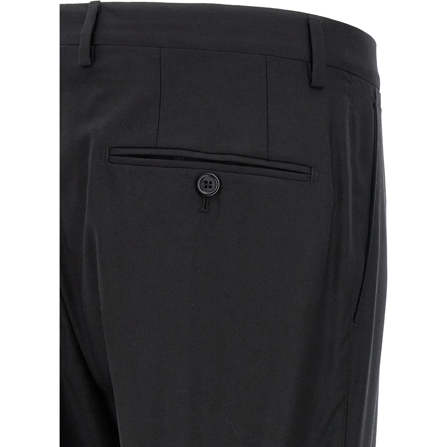 Black Virgin Wool Two-Piece Suit