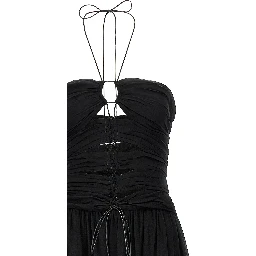 Black Silk Long Dress