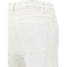 White Cotton High-Waisted Jean