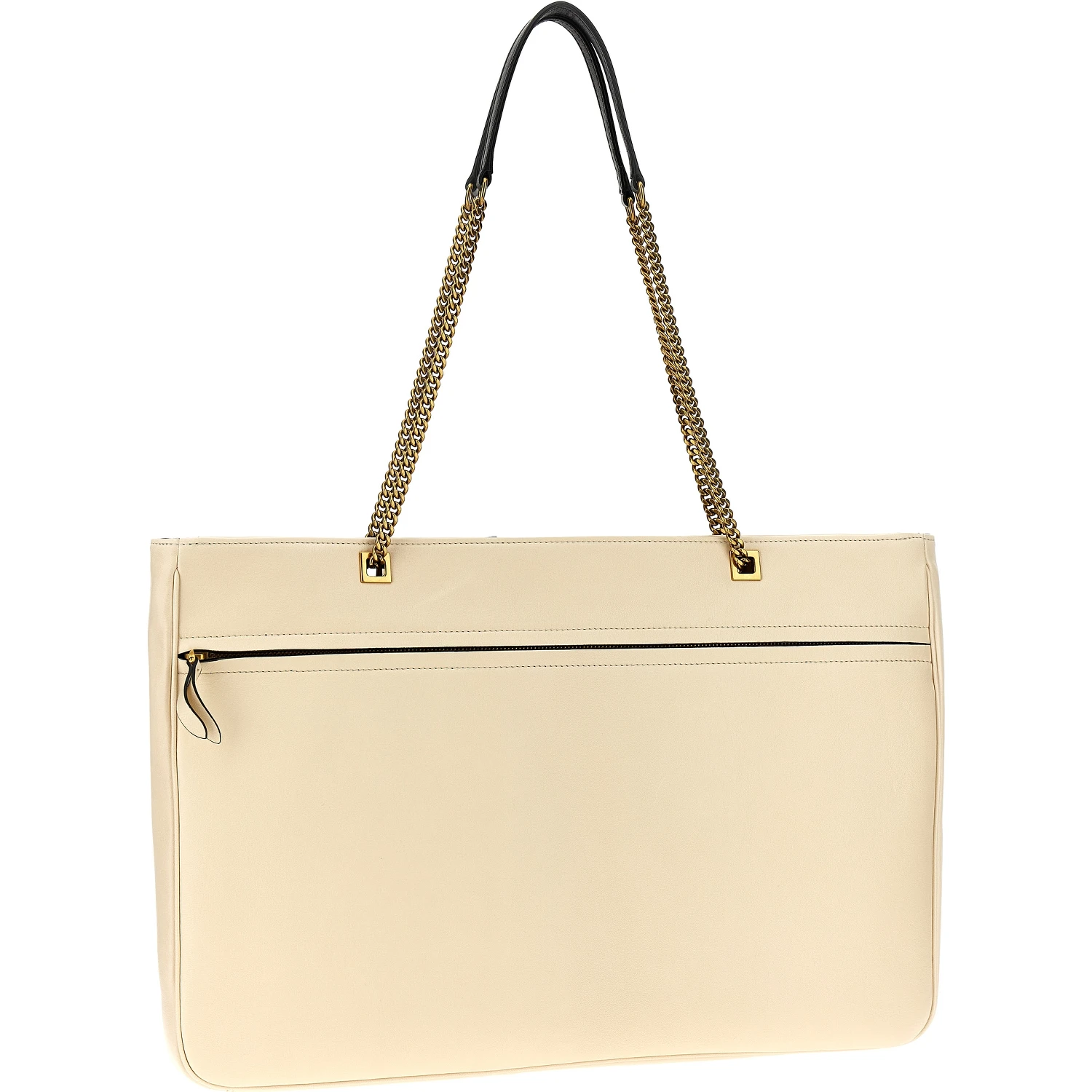 Bicolor Lamb Leather Tote Bag