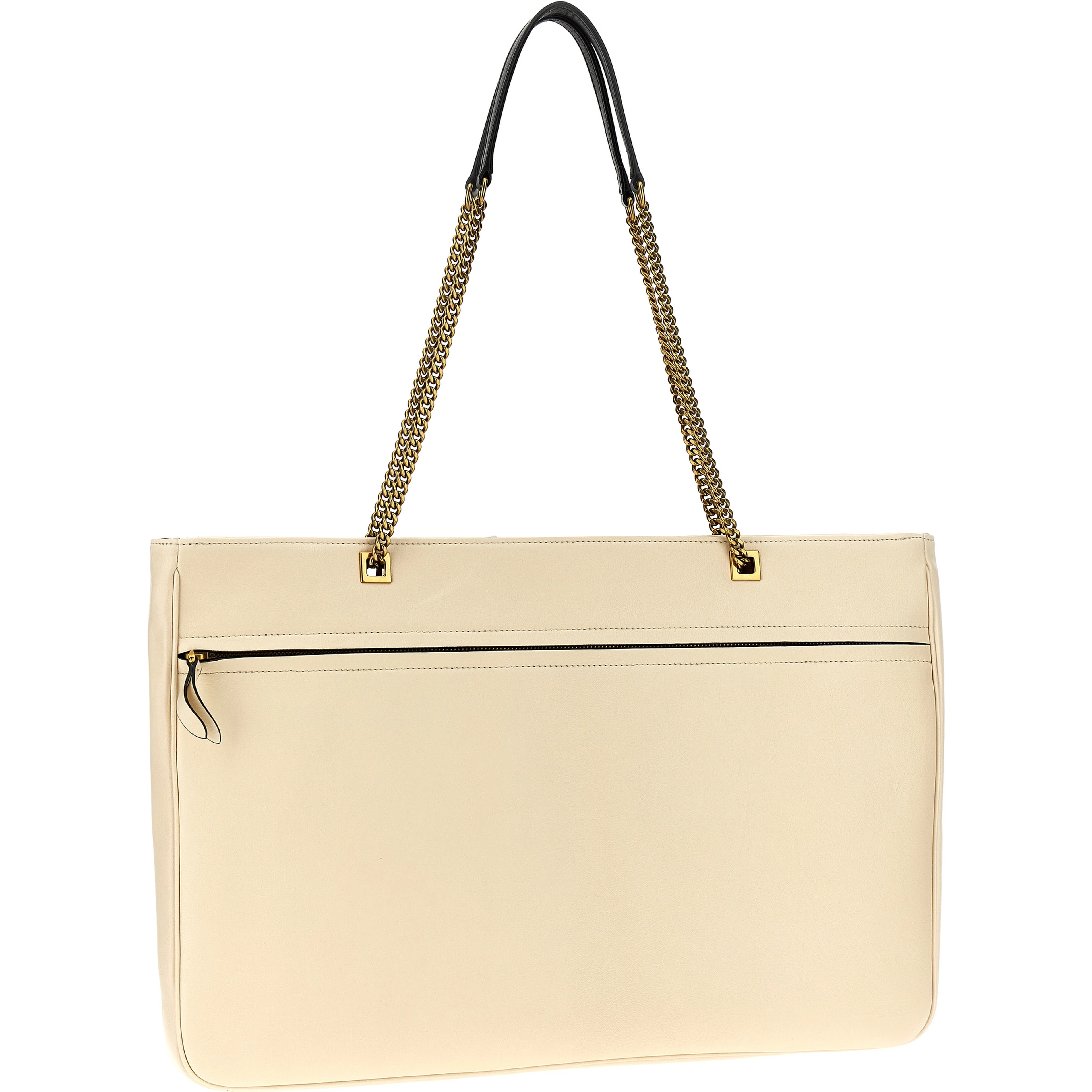 Bicolor Lamb Leather Tote Bag