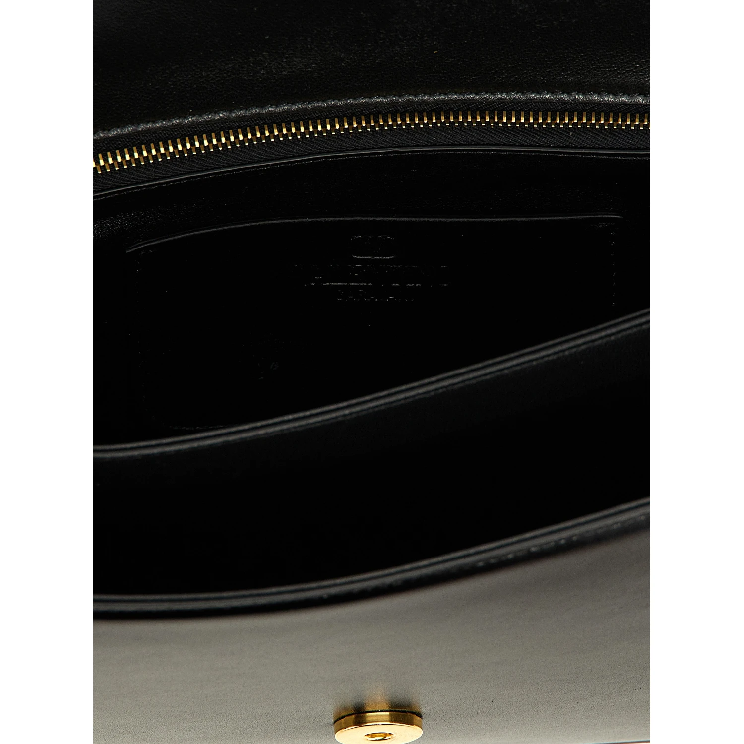 Black Calfskin Shoulder Bag