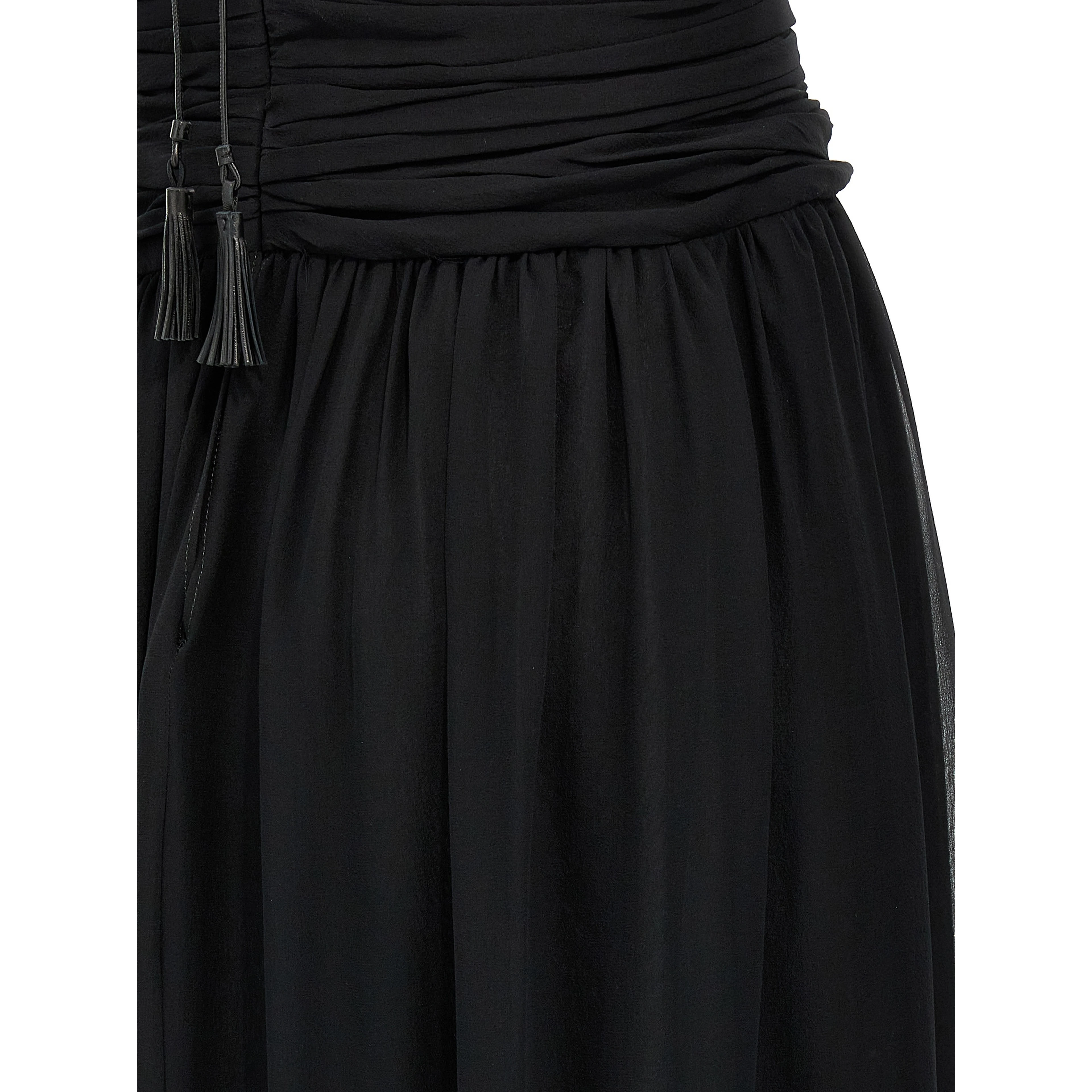 Black Silk Long Dress