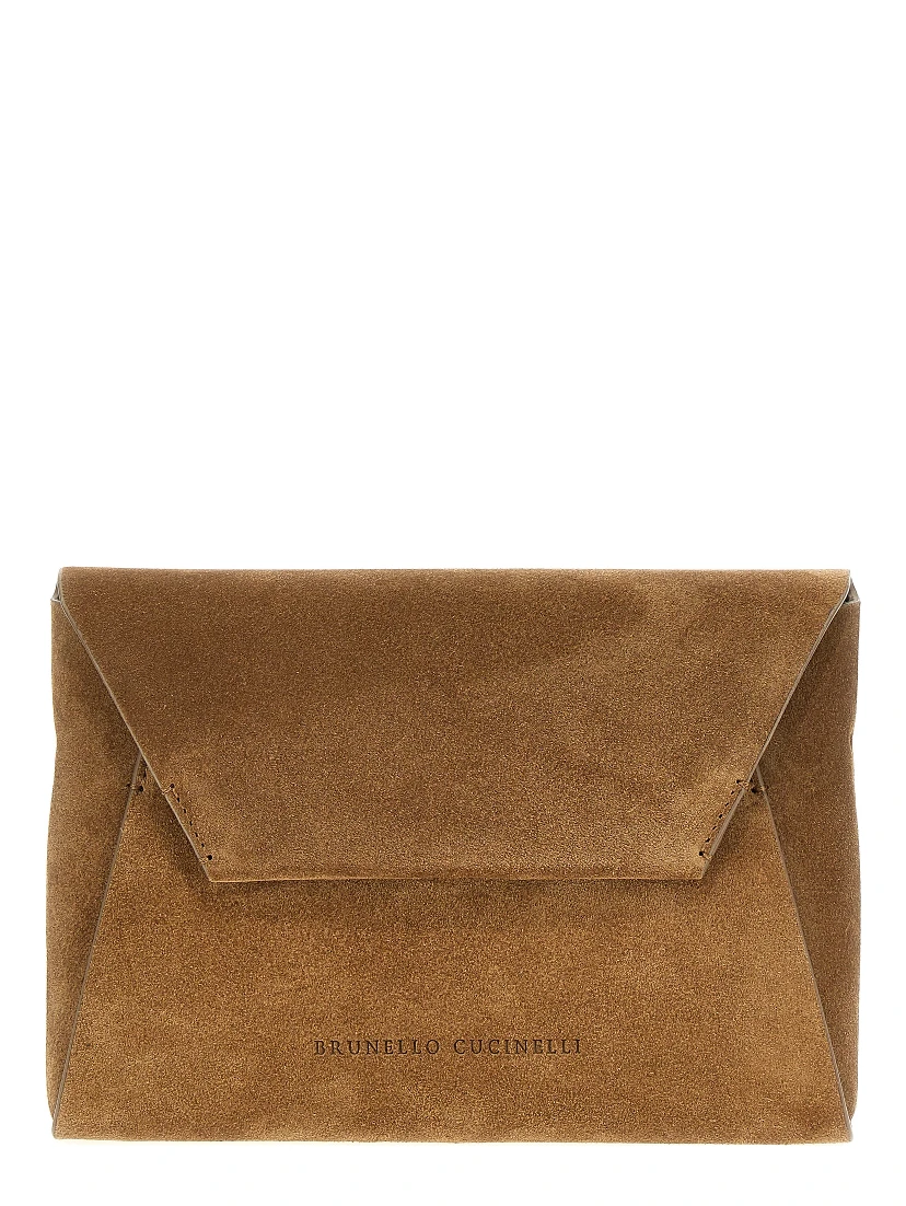 Brown Calfskin Clutch Bag