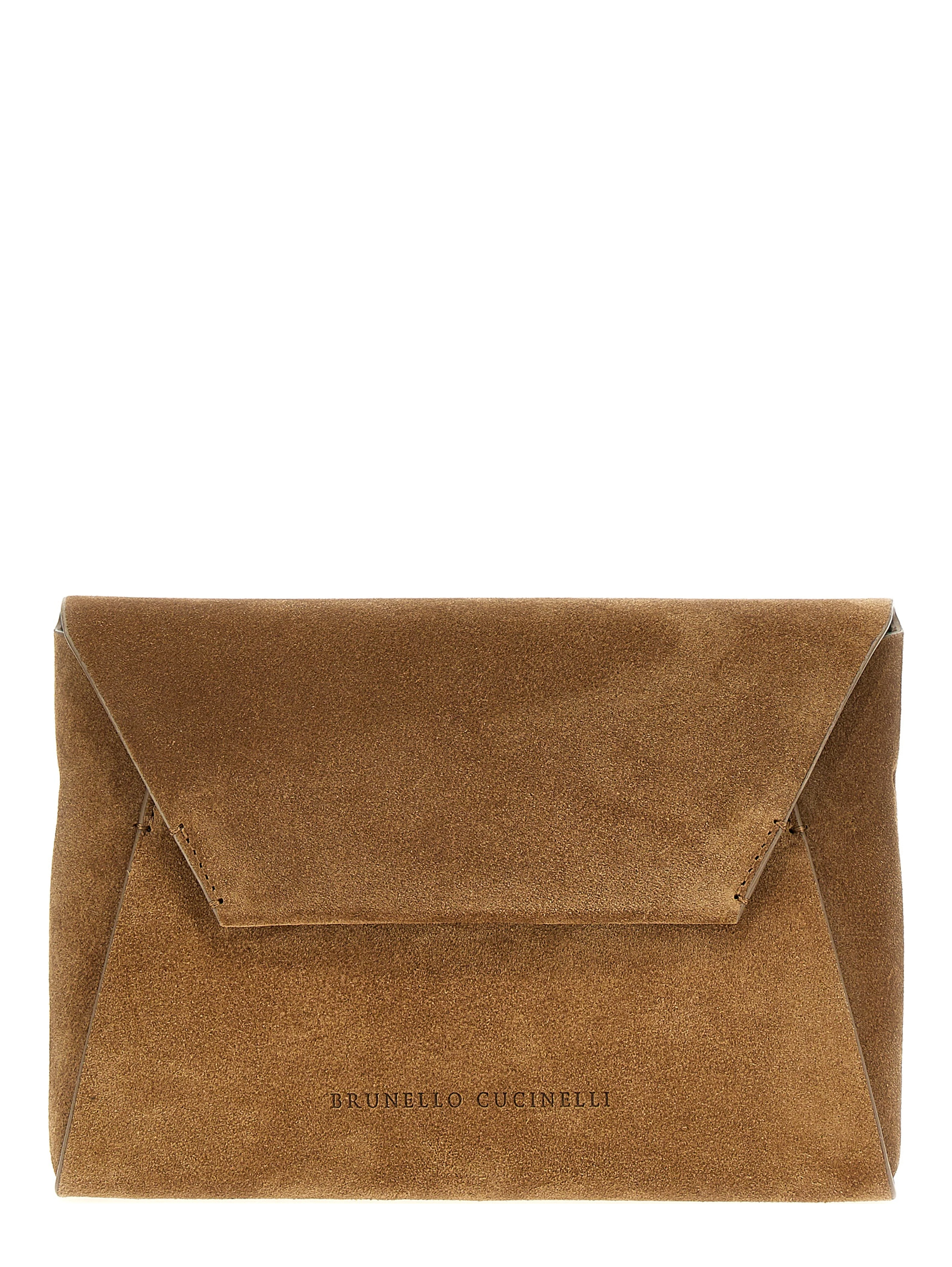 Brown Calfskin Clutch Bag