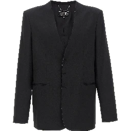 Black Polyester Blazer