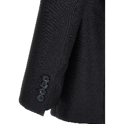 Blue Virgin Wool Two-Piece Suit