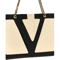 Bicolor Lamb Leather Tote Bag