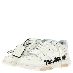Bicolor Bovine Leather Low Top Sneakers