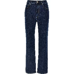 Blue Organic Cotton Straight-Leg Jeans