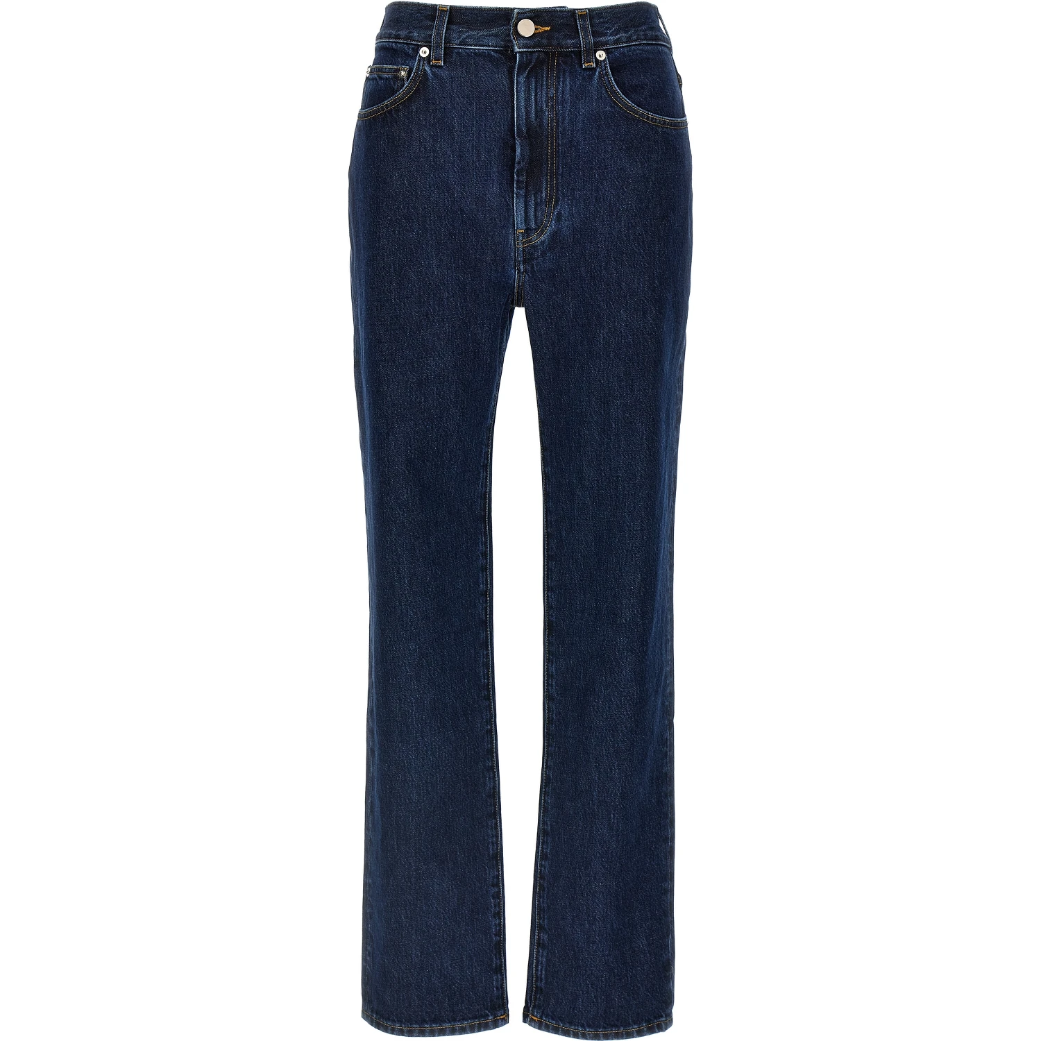 Blue Organic Cotton Straight-Leg Jeans