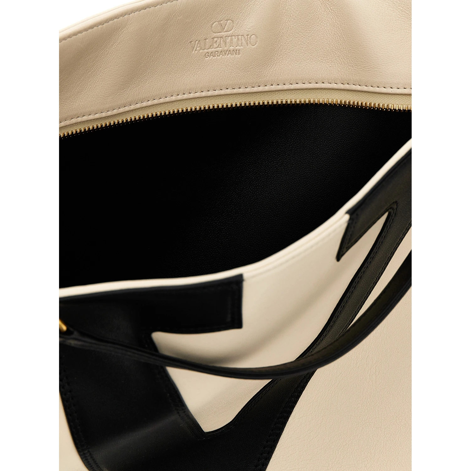 Bicolor Lamb Leather Tote Bag