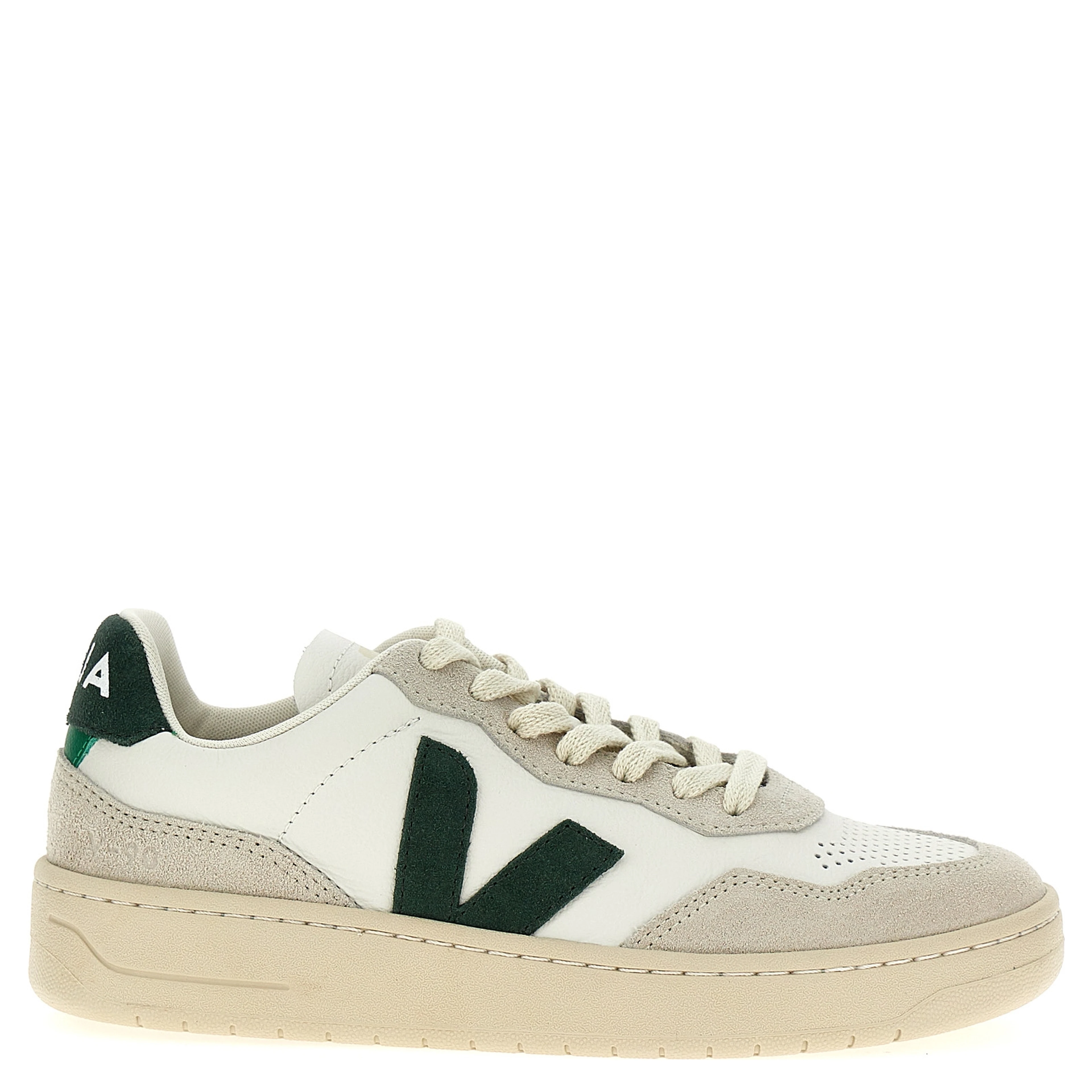 Bicolor Leather Low Top Sneakers