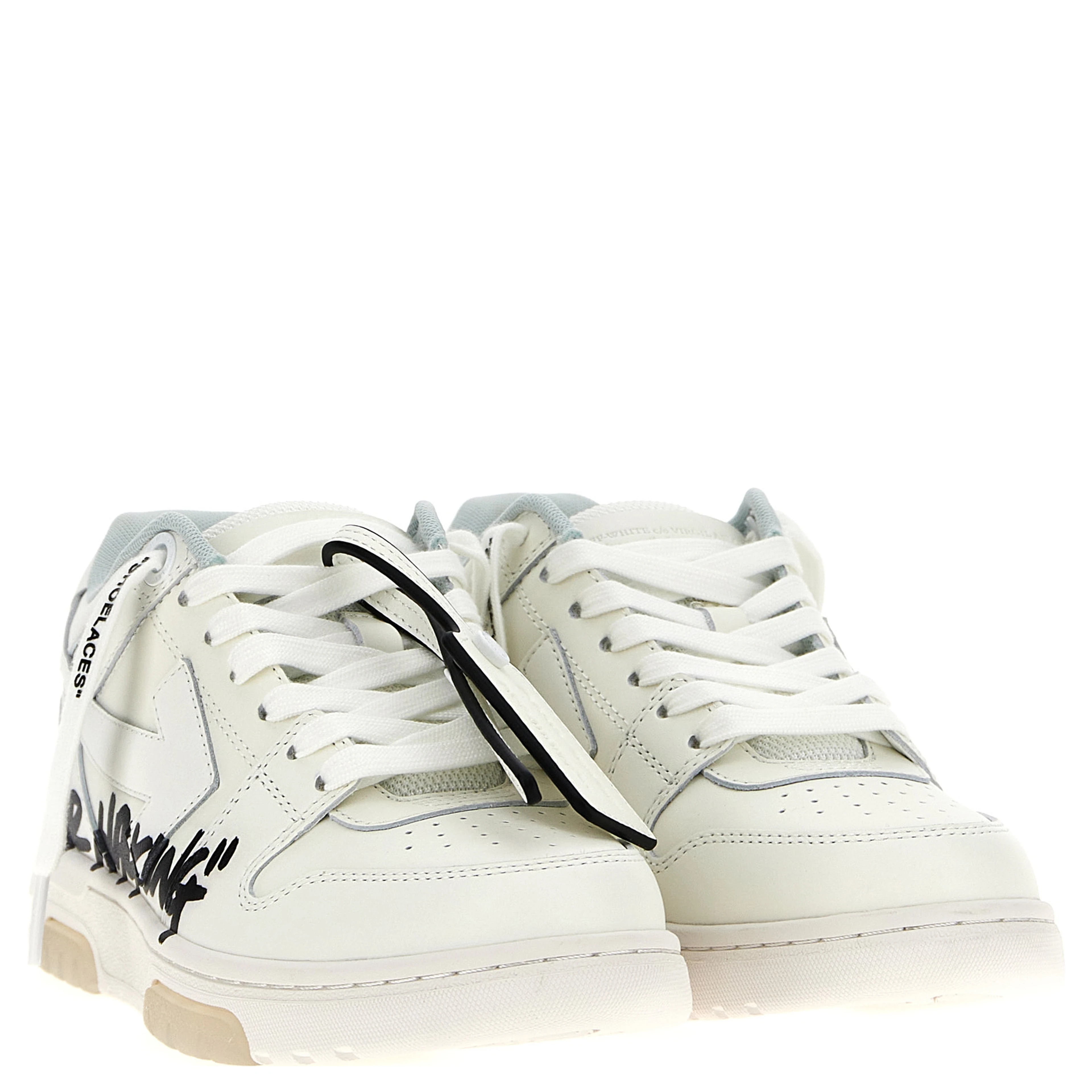 Bicolor Bovine Leather Low Top Sneakers
