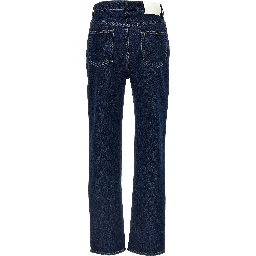 Blue Organic Cotton Straight-Leg Jeans
