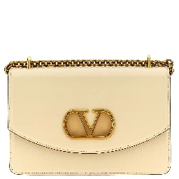 White Calfskin Shoulder Bag