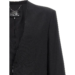 Black Polyester Blazer
