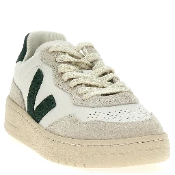 Bicolor Leather Low Top Sneakers