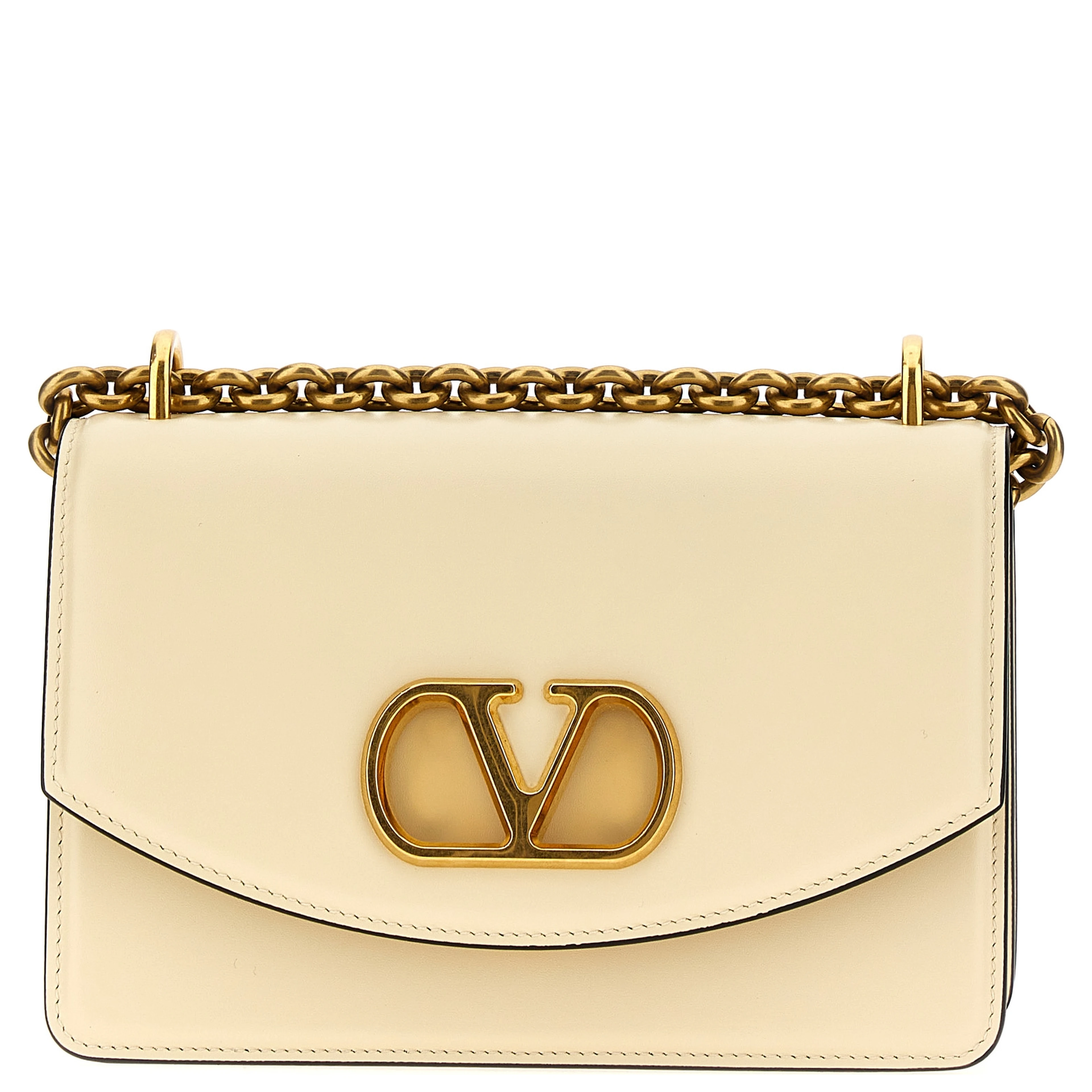 White Calfskin Shoulder Bag
