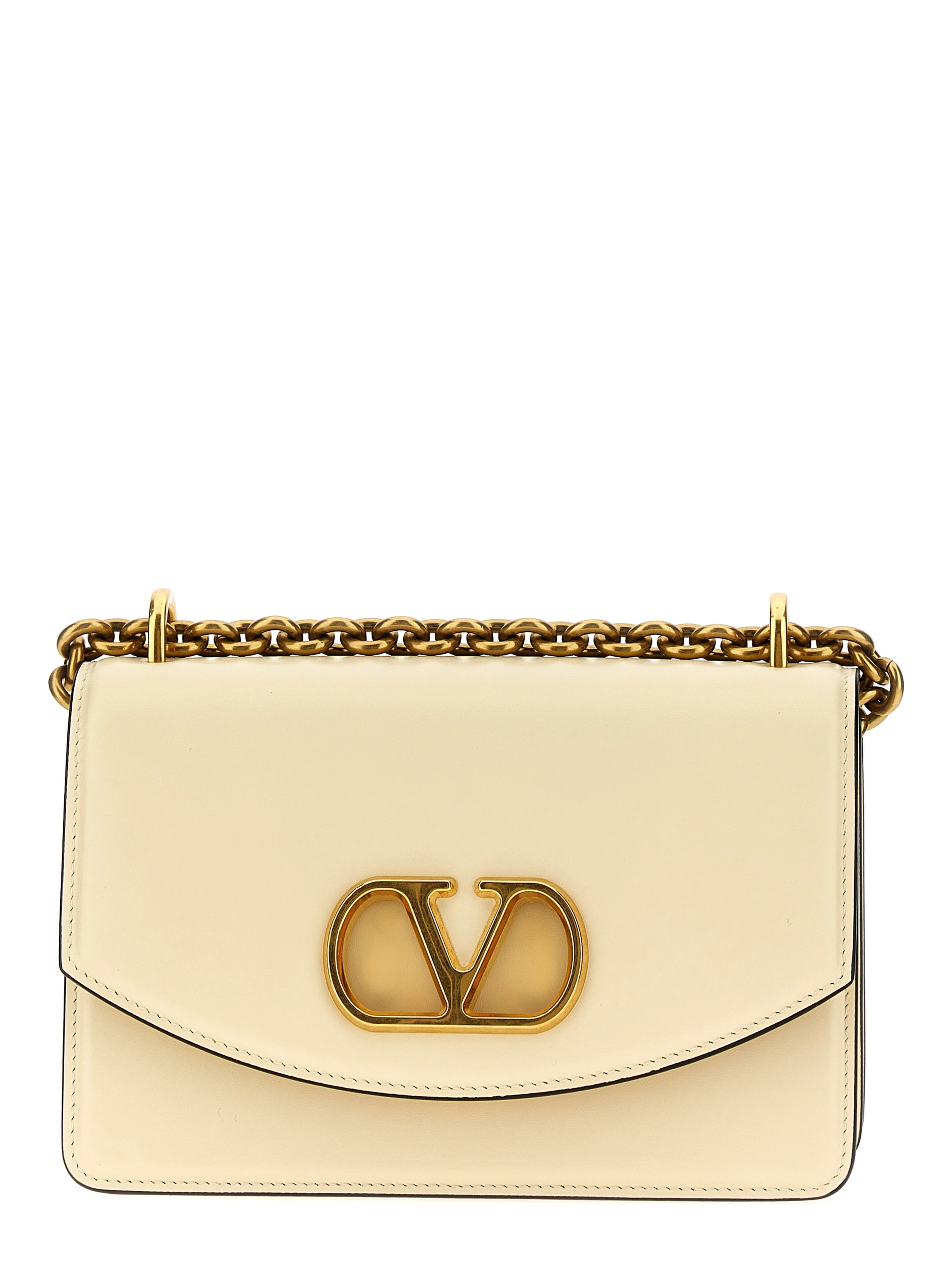 White Calfskin Shoulder Bag