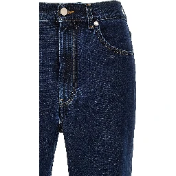 Blue Organic Cotton Straight-Leg Jeans
