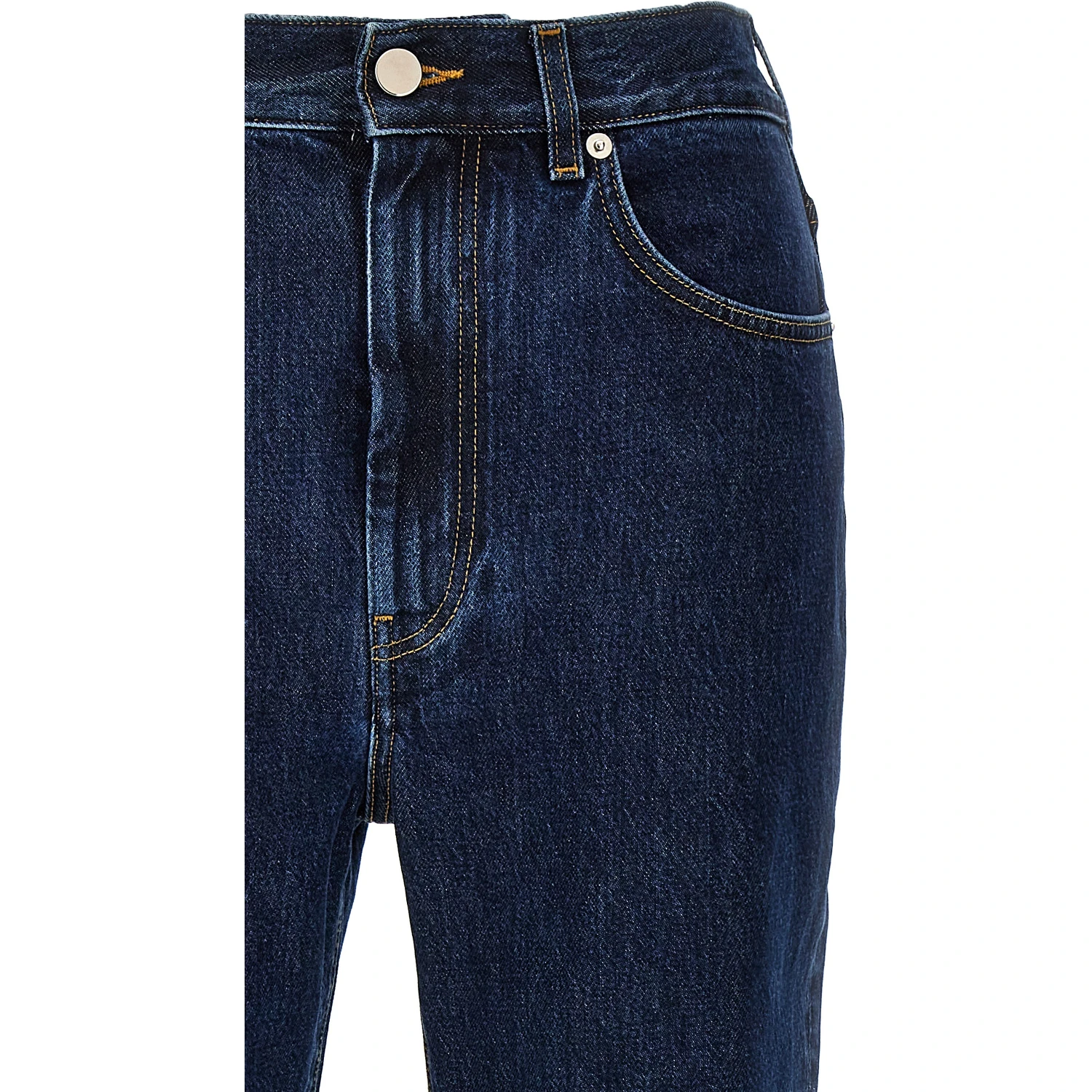 Blue Organic Cotton Straight-Leg Jeans