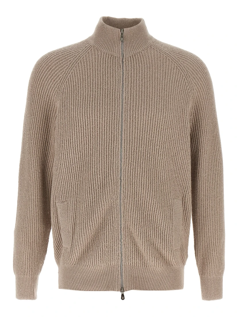 Beige Cotton Cardigan