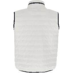 White Polyamide Sleeveless Jacket