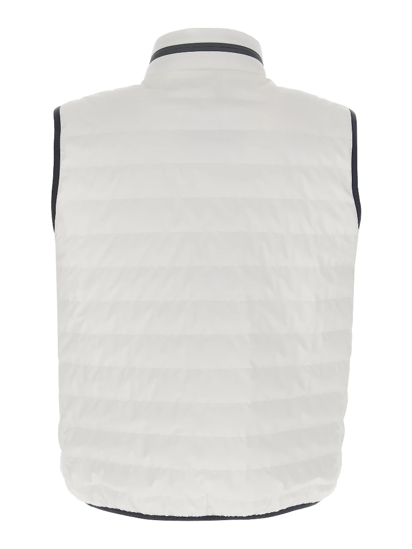 White Polyamide Sleeveless Jacket