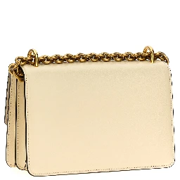 White Calfskin Shoulder Bag