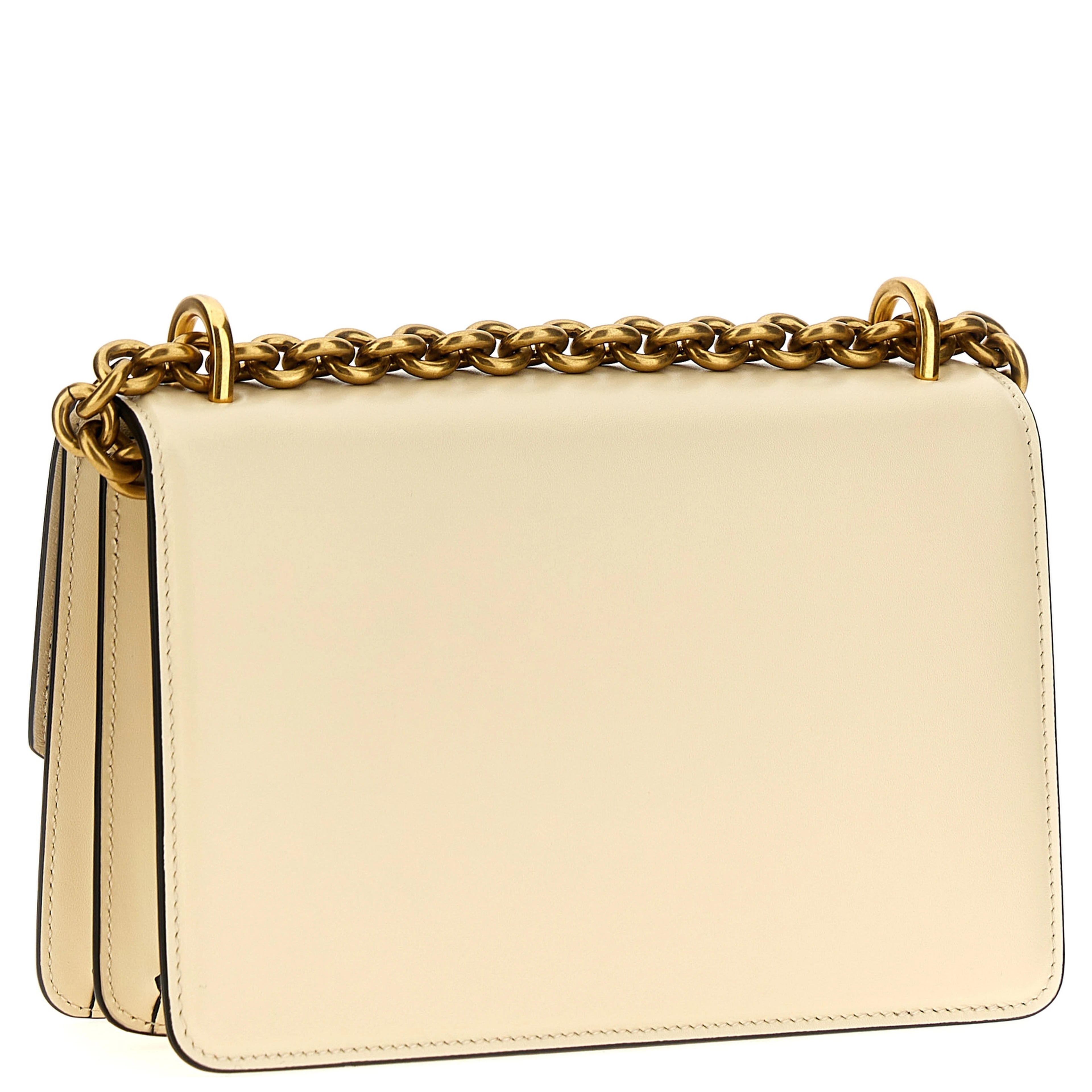 White Calfskin Shoulder Bag