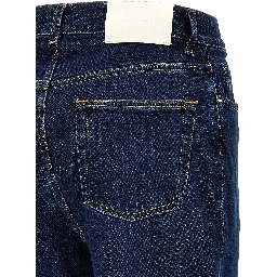 Blue Organic Cotton Straight-Leg Jeans