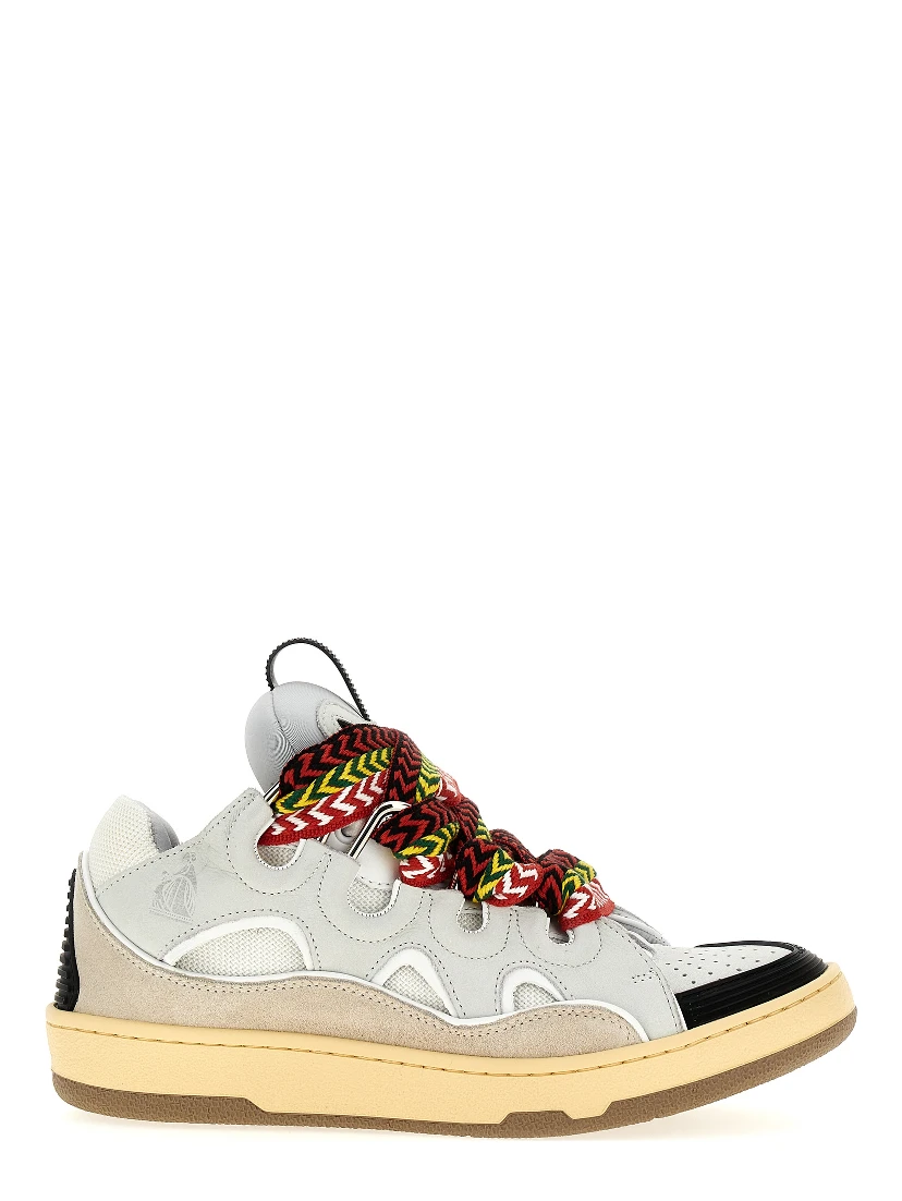 Gray Calfskin Chunky Sneakers