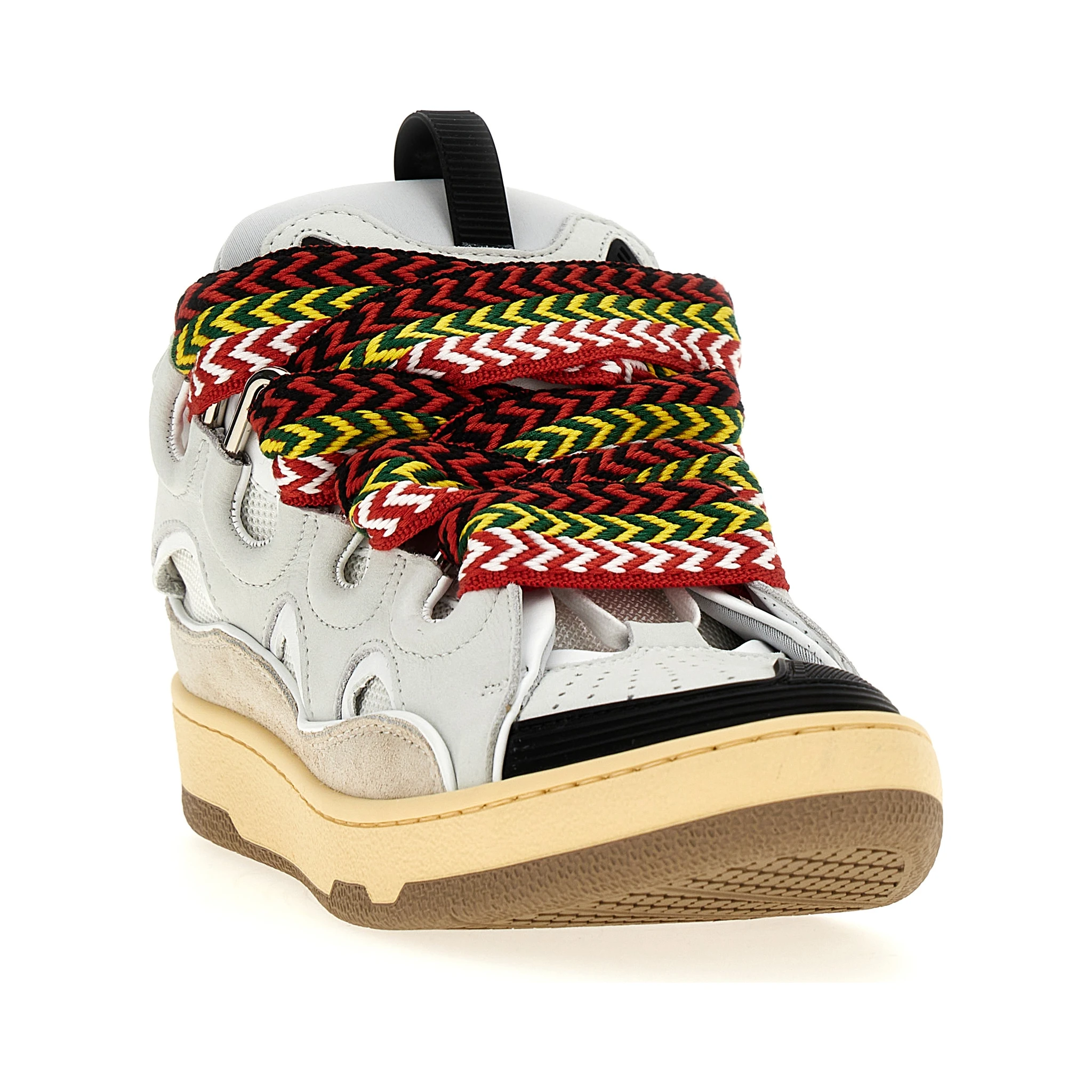 Gray Calfskin Chunky Sneakers