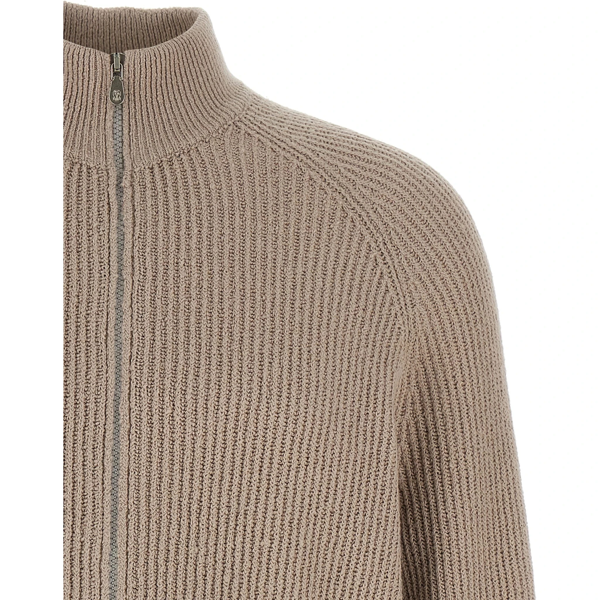 Beige Cotton Cardigan