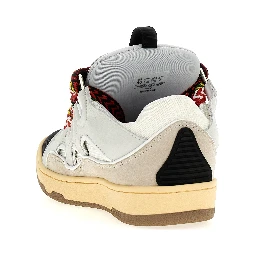 Gray Calfskin Chunky Sneakers