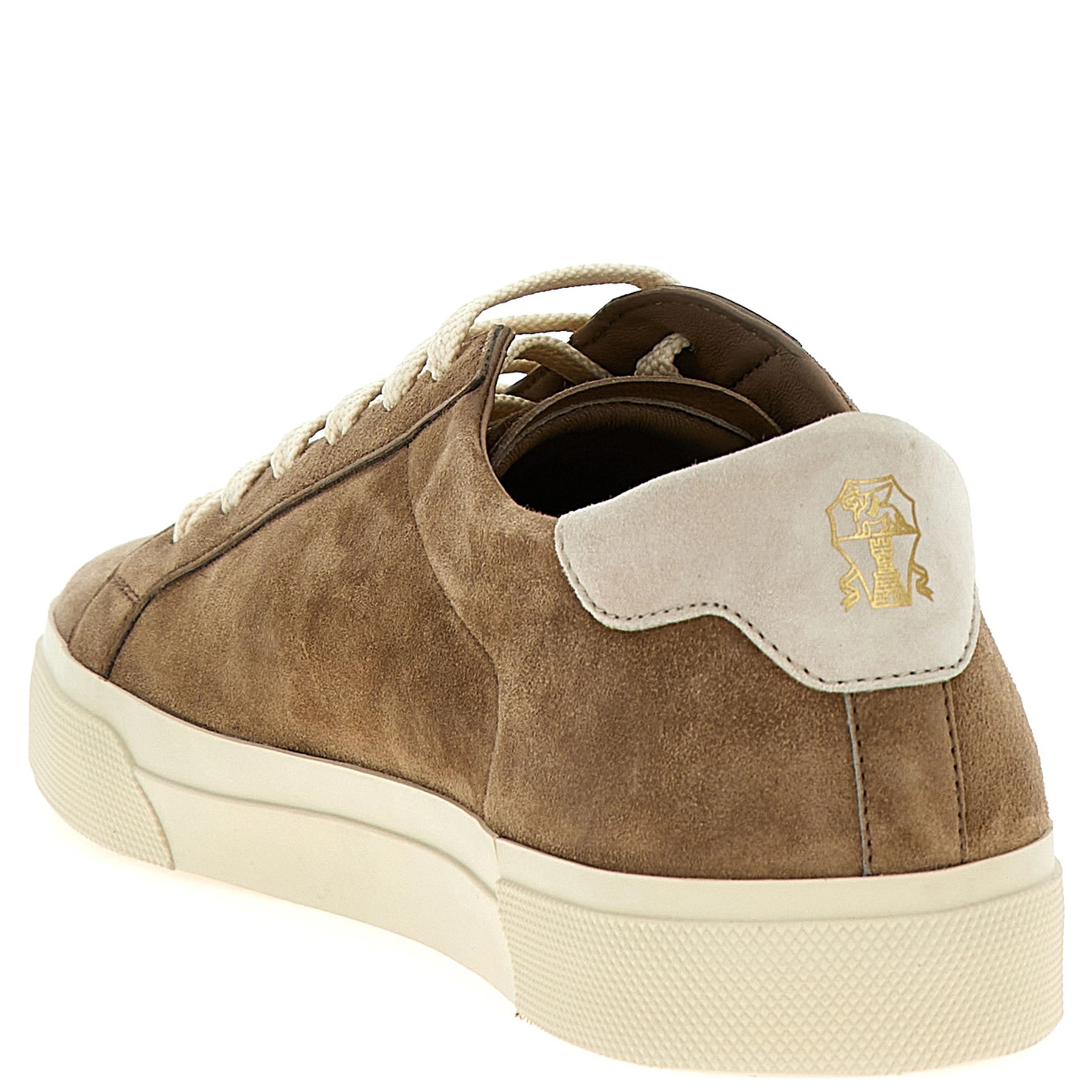 Beige Calfskin Low Top Sneakers