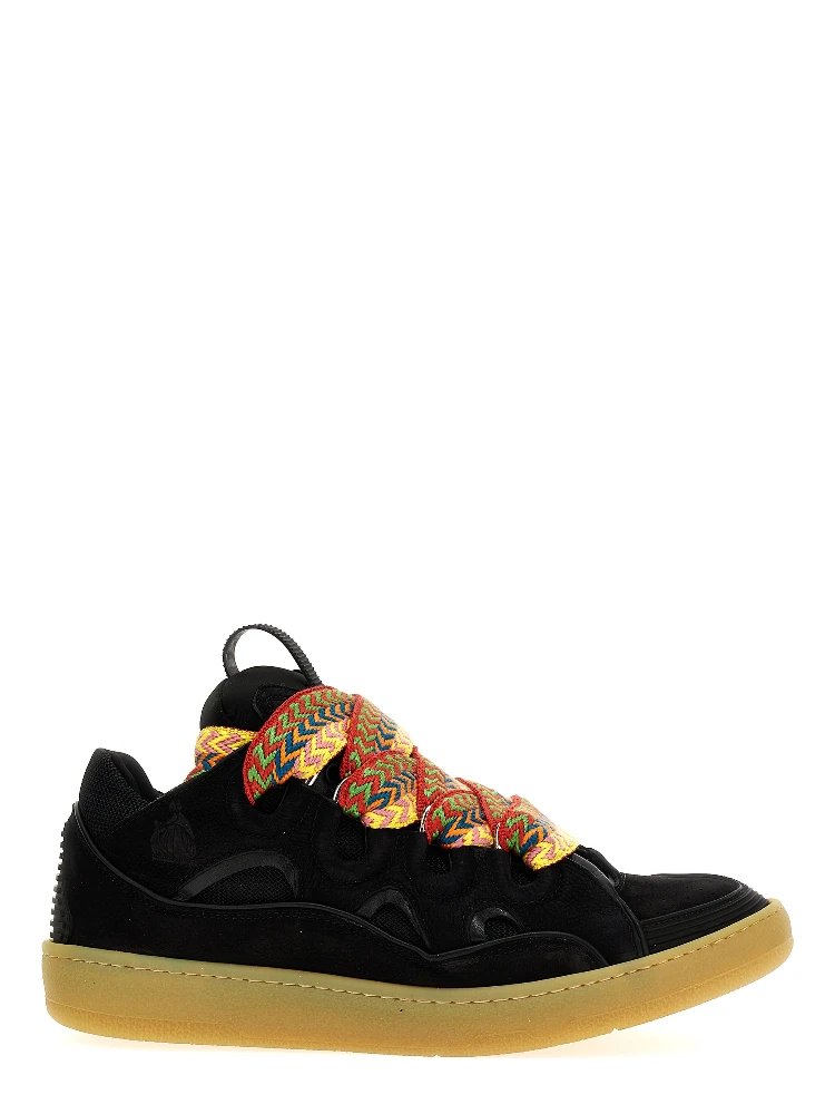 Black Calfskin Chunky Sneakers