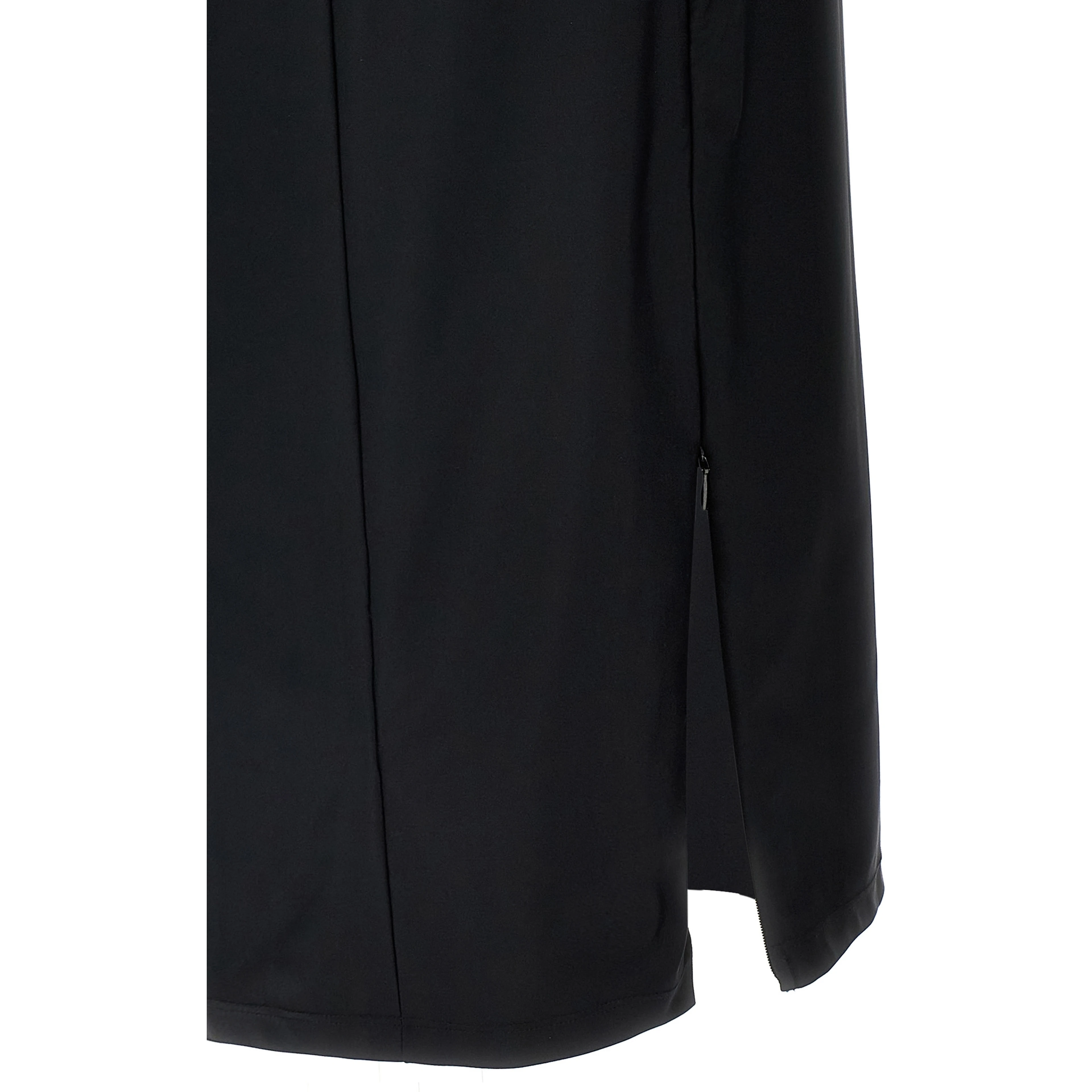 Black Nylon Midi Dress