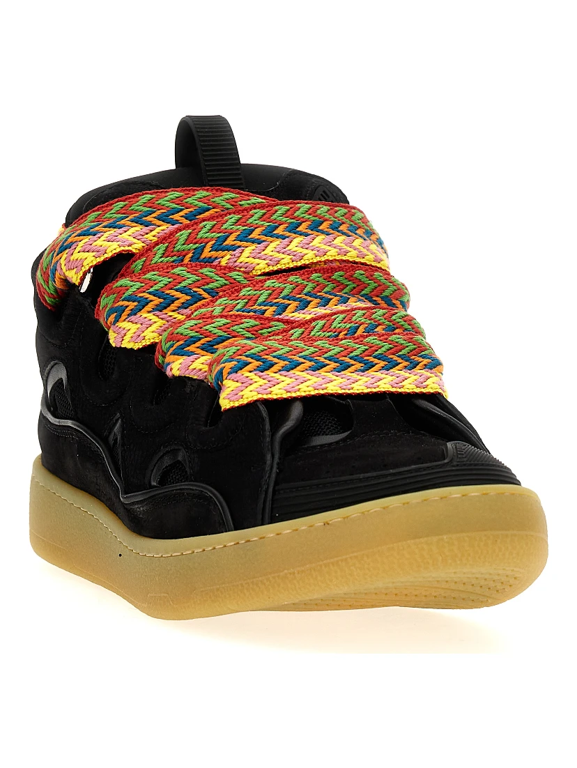 Black Calfskin Chunky Sneakers