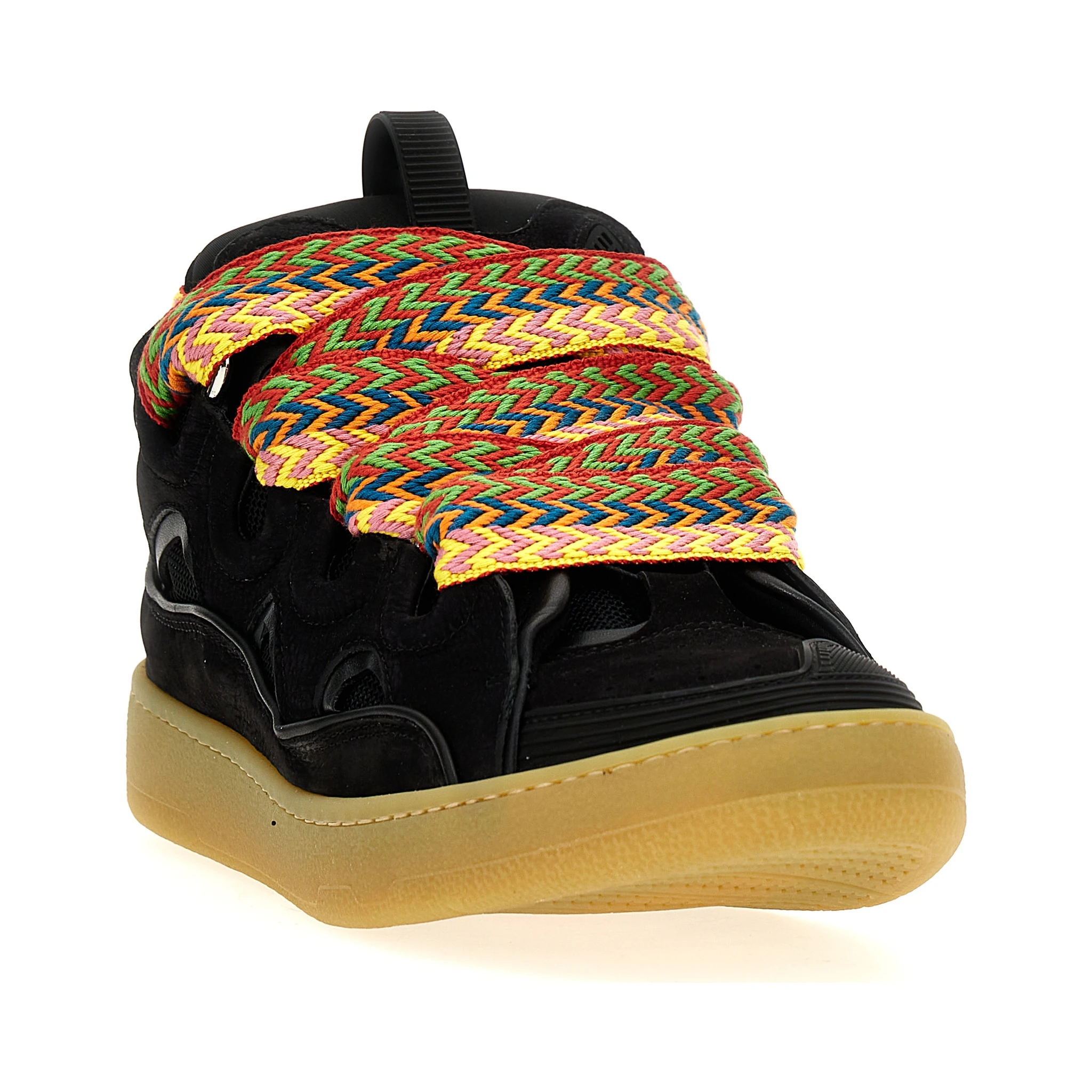 Black Calfskin Chunky Sneakers