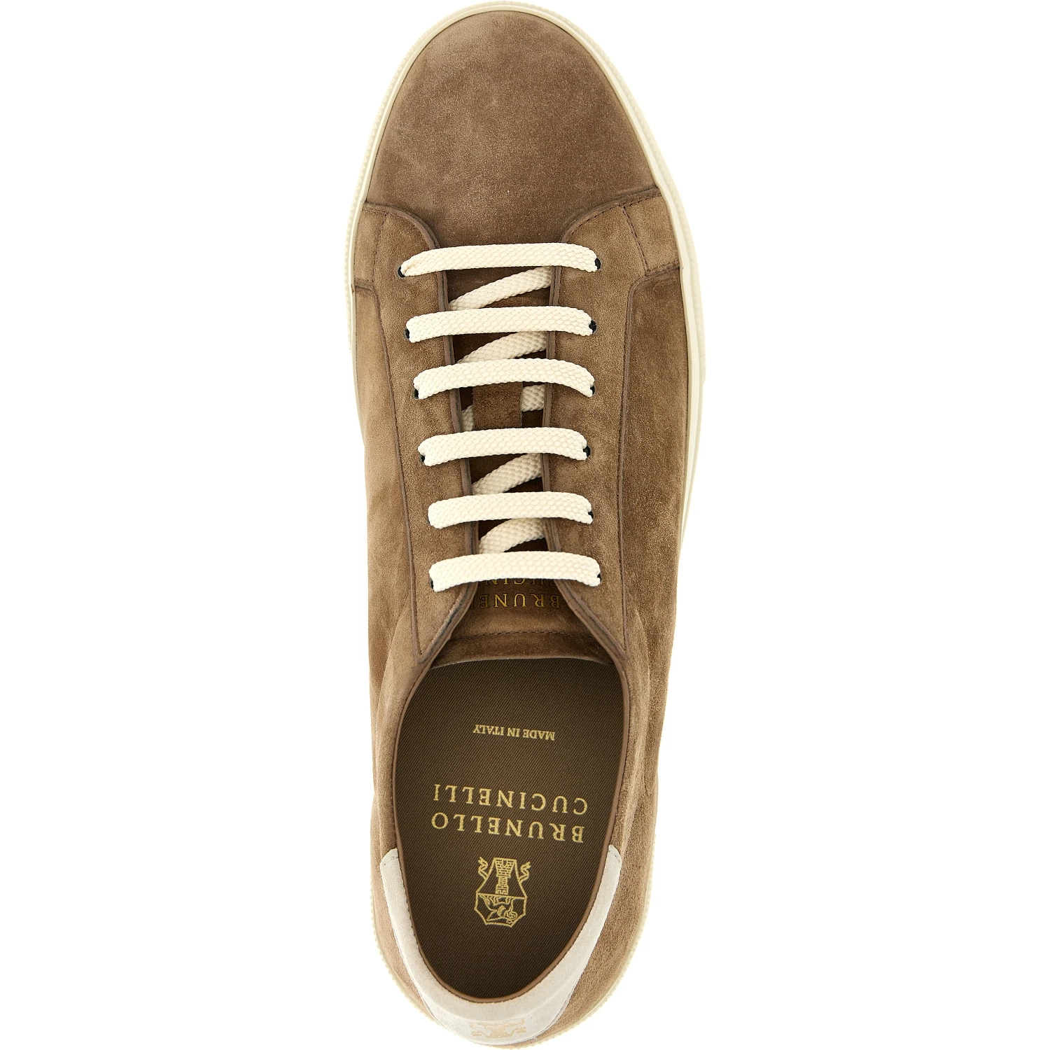 Beige Calfskin Low Top Sneakers