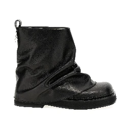 Black Calfskin Ankle Boots