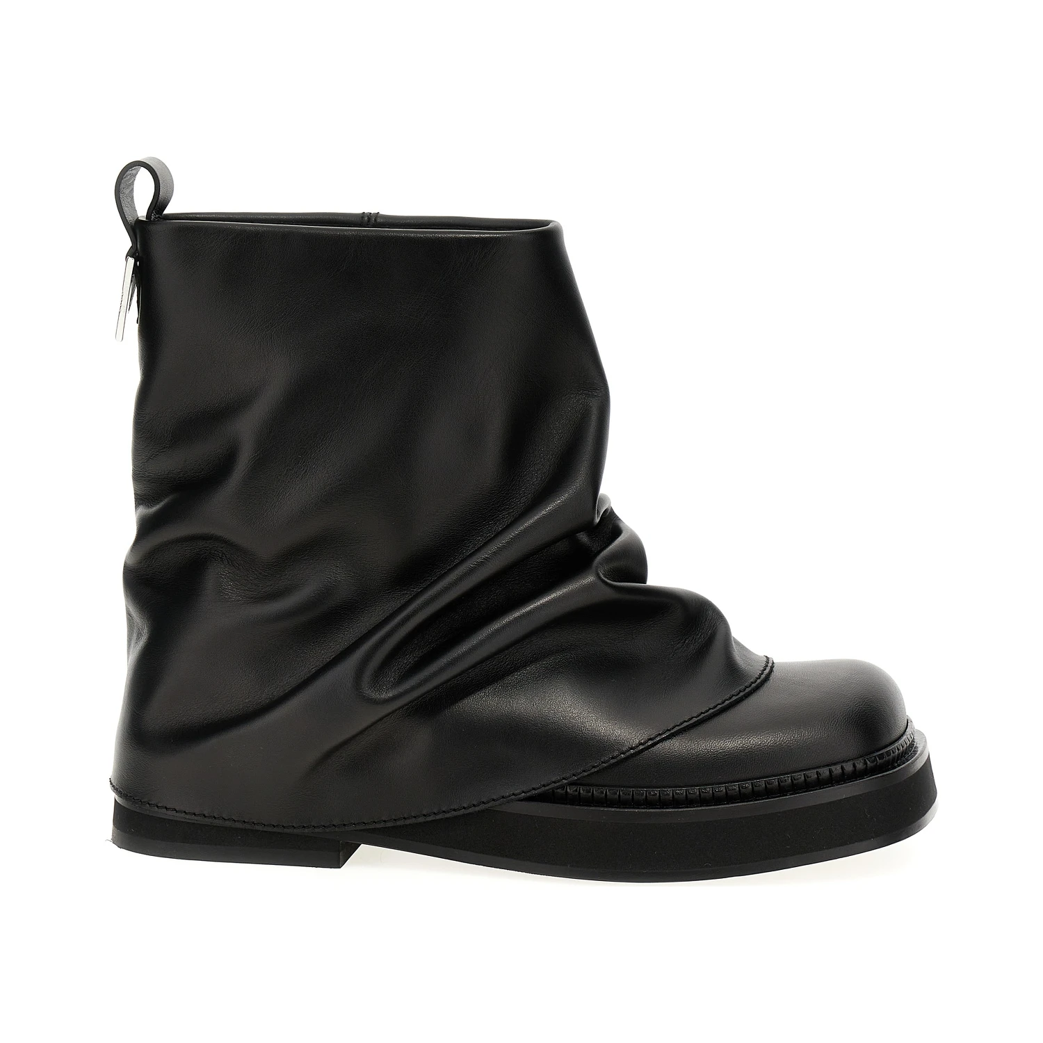 Black Calfskin Ankle Boots