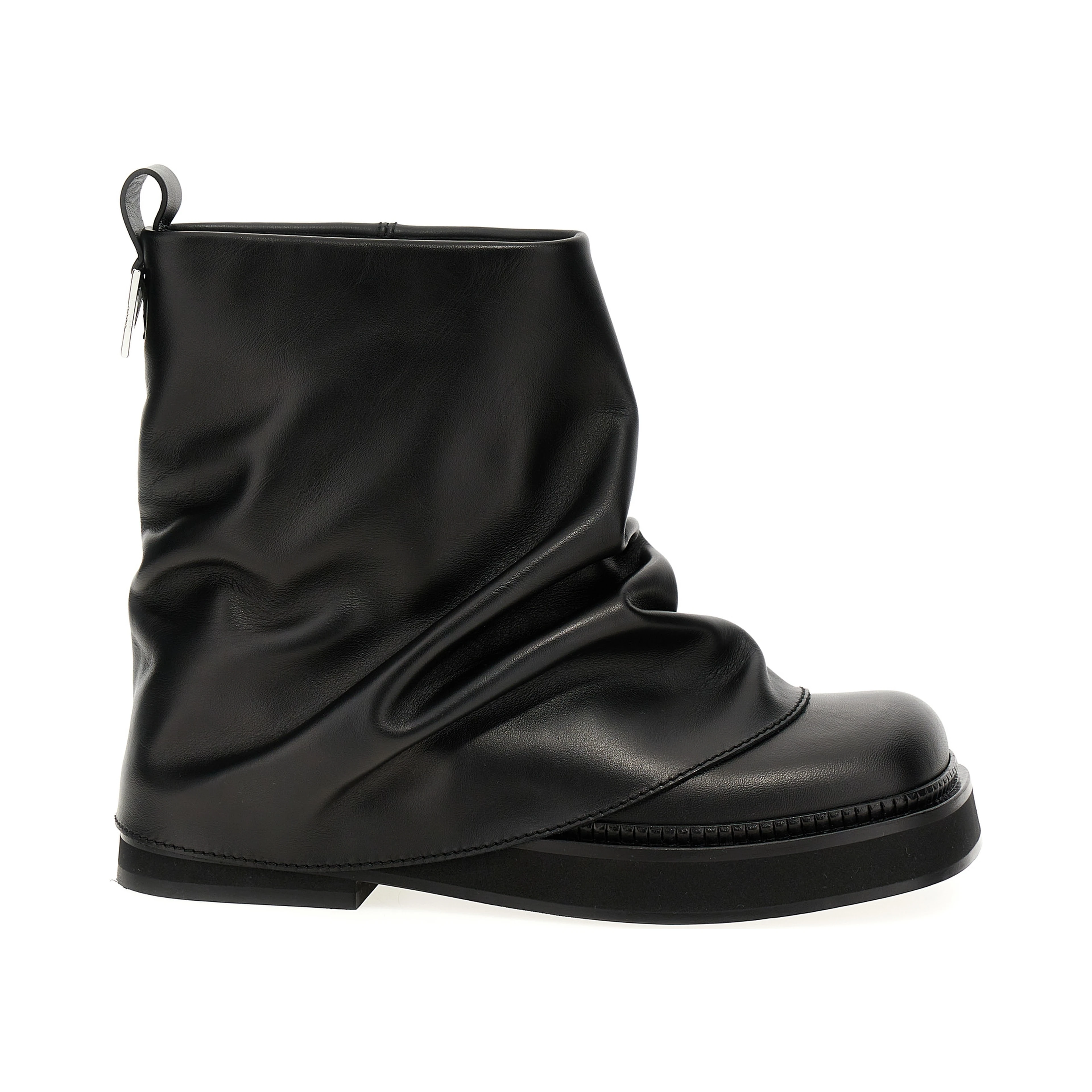 Black Calfskin Ankle Boots