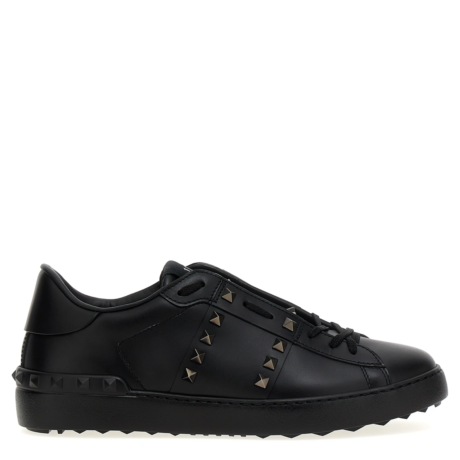 Black Calfskin Low Top Sneakers