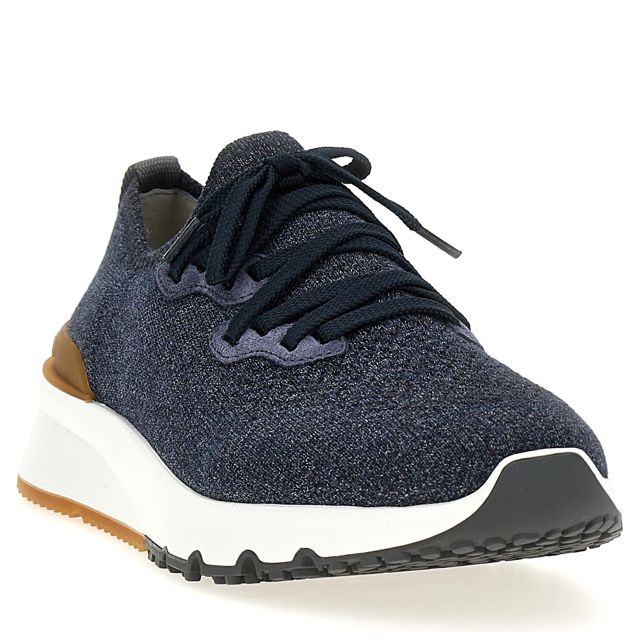 Blue Cotton Athletic Sneakers