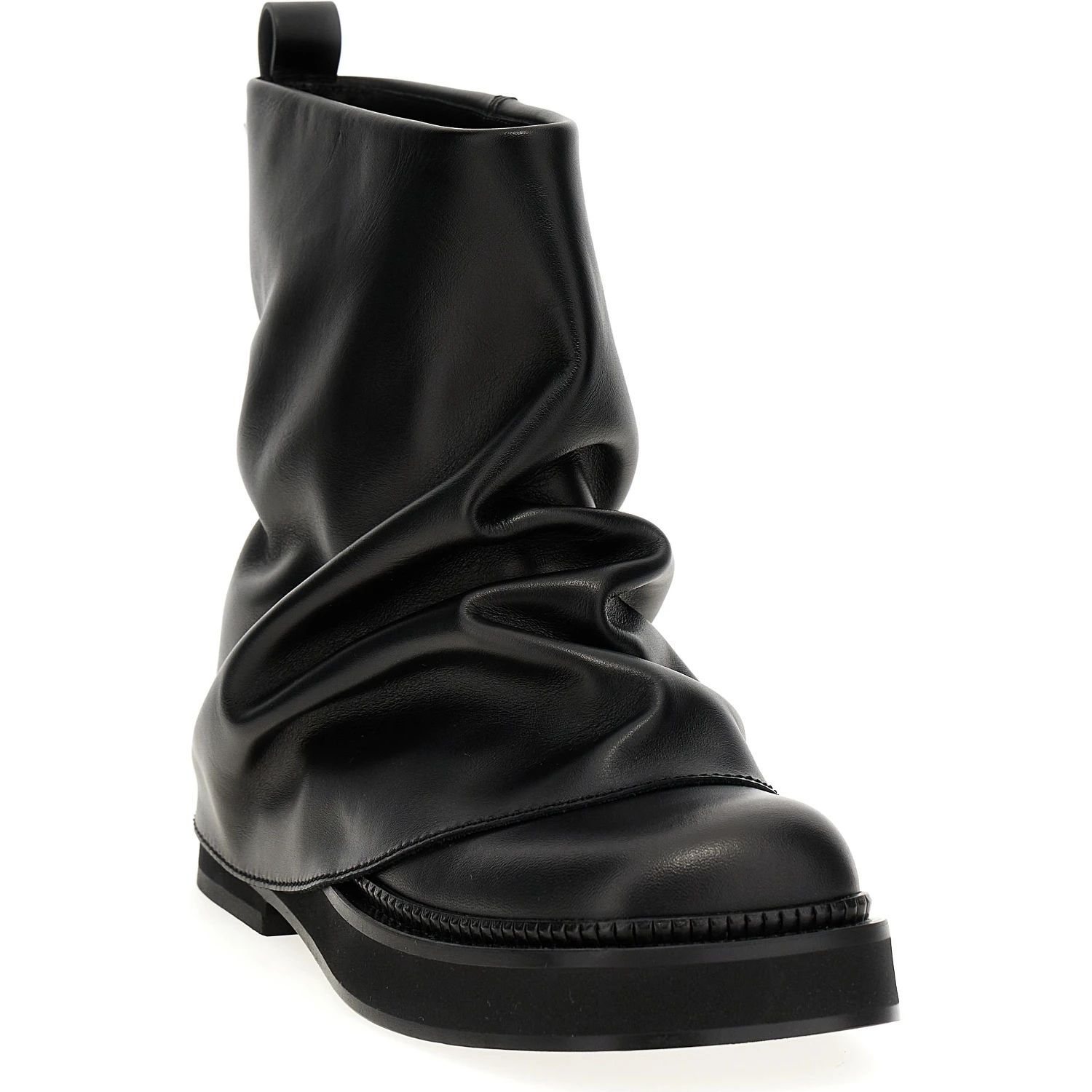 Black Calfskin Ankle Boots